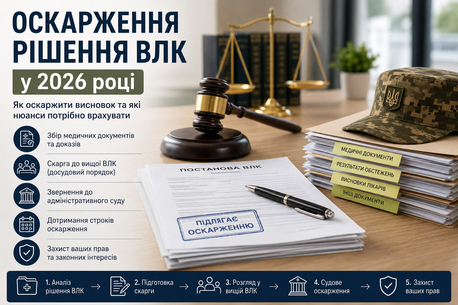 Як оскаржити рішення ВЛК у 2026 році: документи, строки та суд